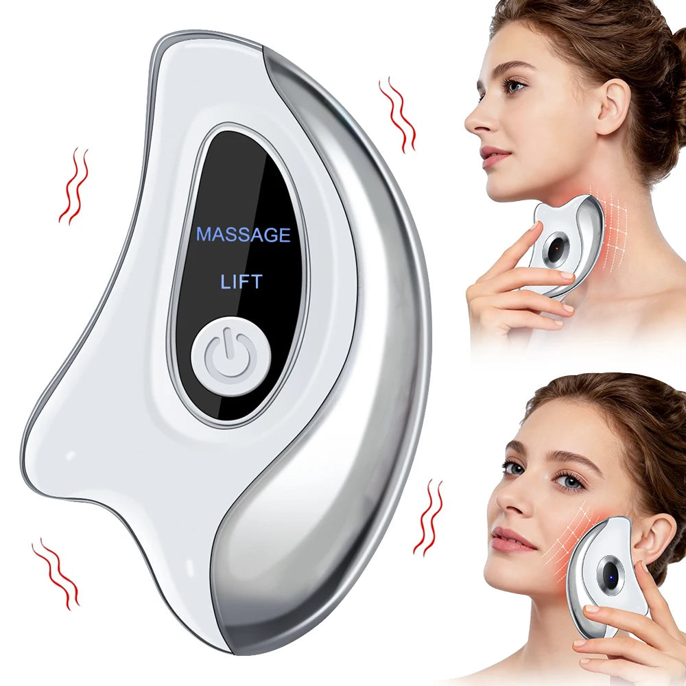 Hailicare Heated Vibration Electric Gua Sha Facial Massager Tool