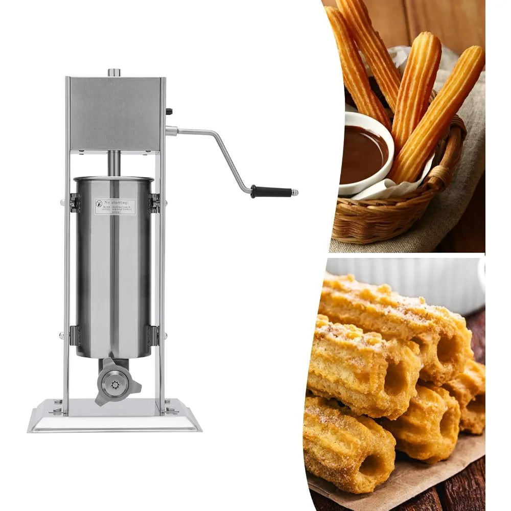 Commercial Stainless Steel Manual Spanish Churros Making Machine 4 Nozzles