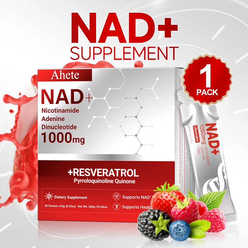 Ahete NAD Supplement With Nicotinamide And Resveratrol