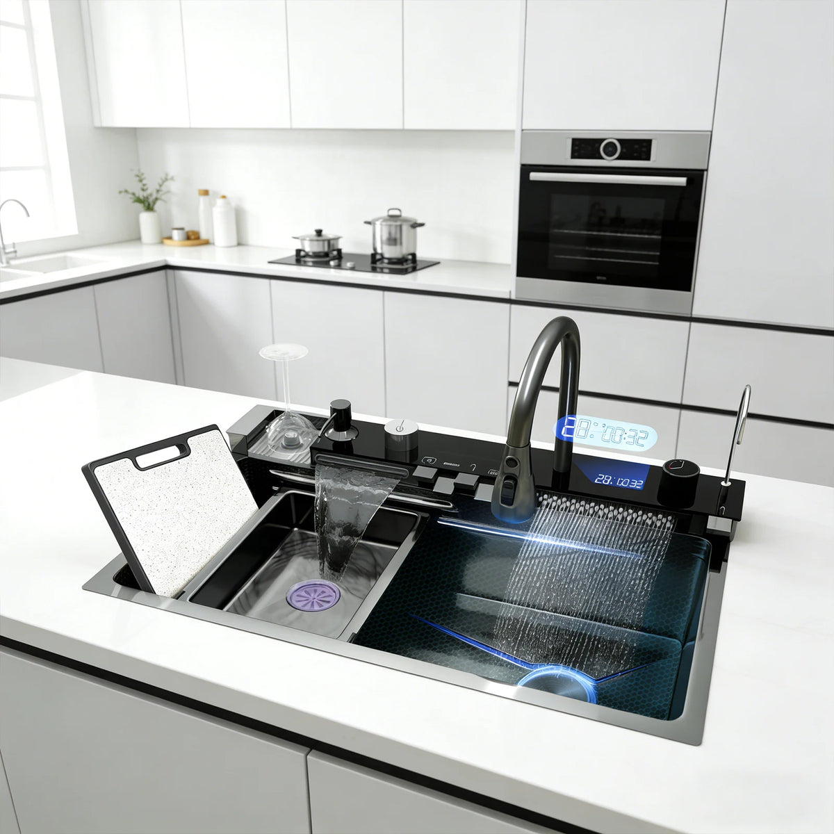 BusySink Modern Stainless Steel Multifunctional Kitchen Sink