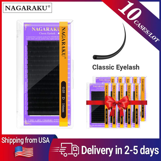 Nagaraku Individual Eyelash Extensions Synthetic Hair Natural Style