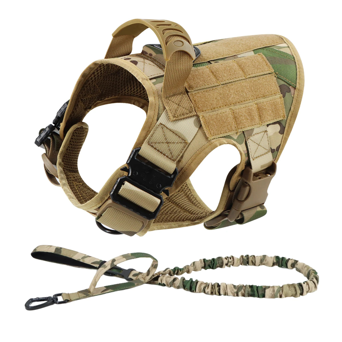 Tactical Nylon Dog Harness And Leash Set For Active Pets