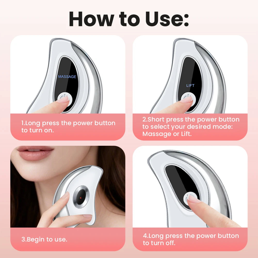 Hailicare Heated Vibration Electric Gua Sha Facial Massager Tool