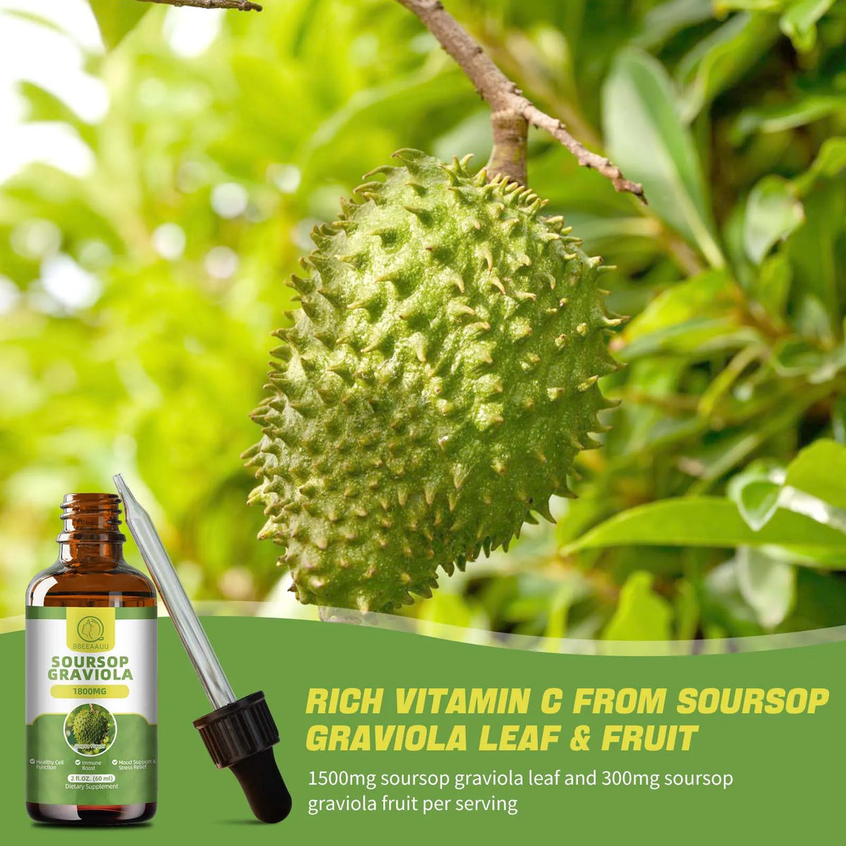 Beworths Natural Soursop Graviola Extract Drops For Immunity