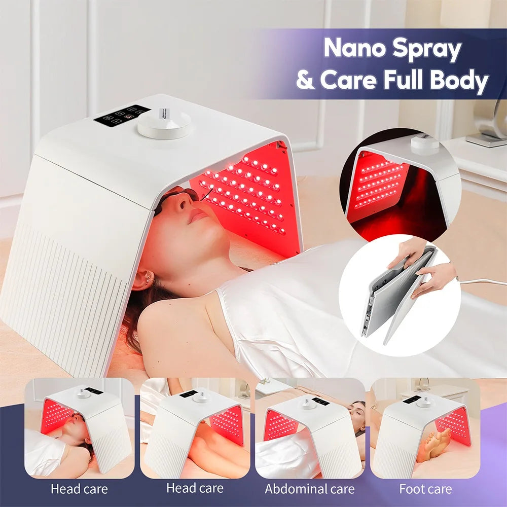 Foreverlily Folding Led Photon Facial Beauty Machine With Nano Spray