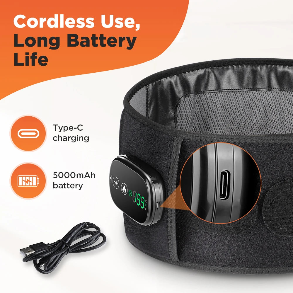 Hailicare Rechargeable Heated Massage Waist Belt Lumbar Support