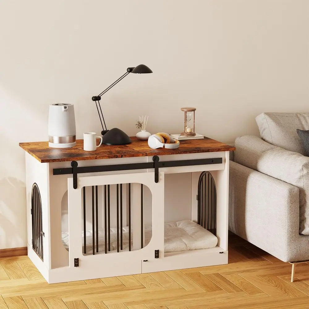 Decorative Wooden Dog Kennel Furniture With Cushion For Pets
