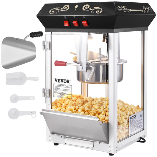 SucceBuy Commercial Popcorn Popper Machine With Tempered Glass