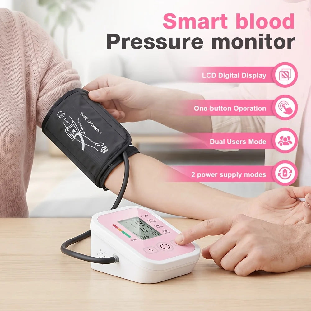 Automatic Upper Arm Blood Pressure Monitor With Voice Alert