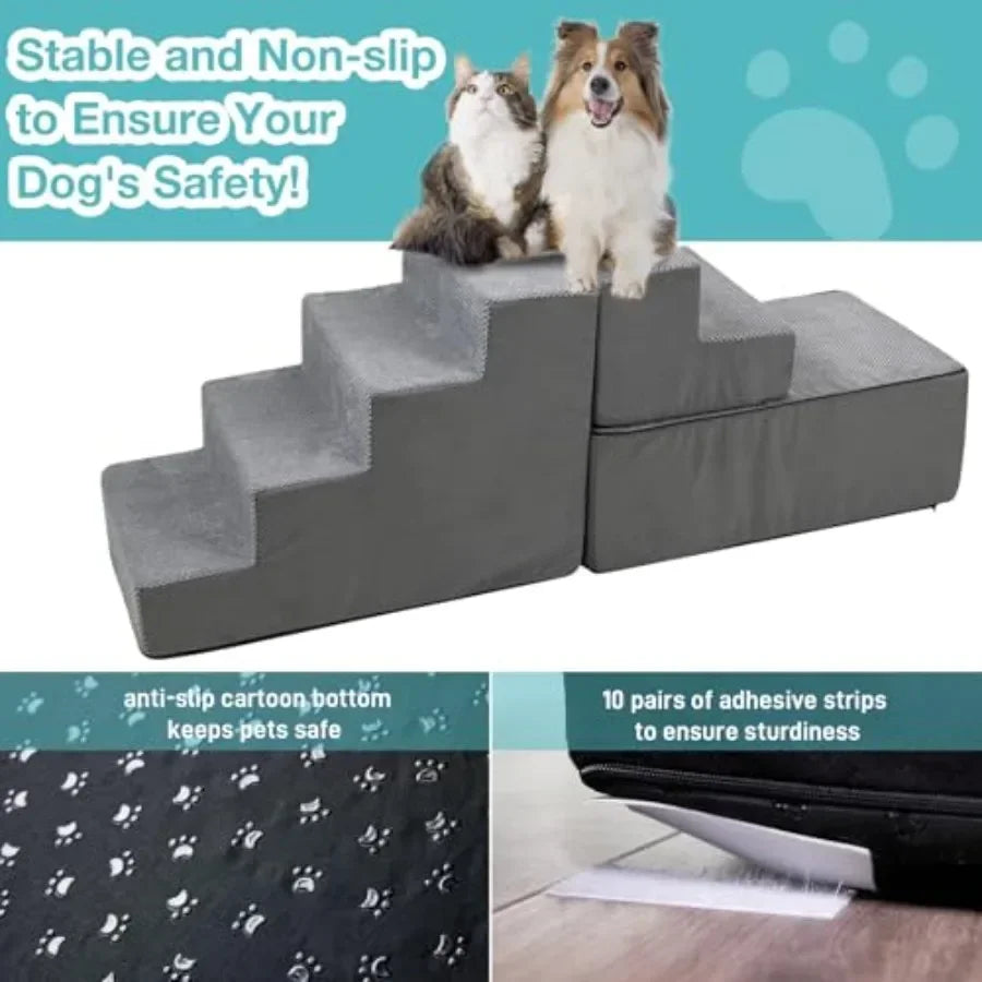 Durable Dog Stairs For Small Pets And Elevated Beds