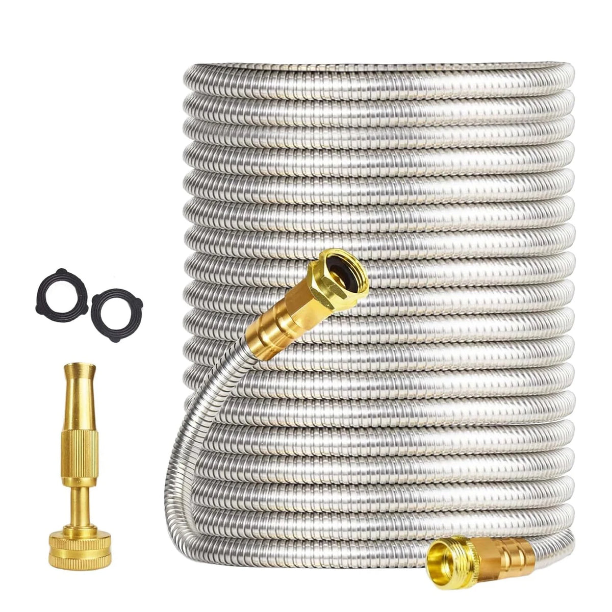 HiMiss Heavy Duty Stainless Steel Kink Proof Garden Hose