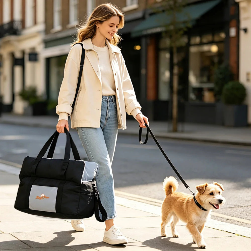 Borwart Portable Dog Car Booster Seat With Safety Strap