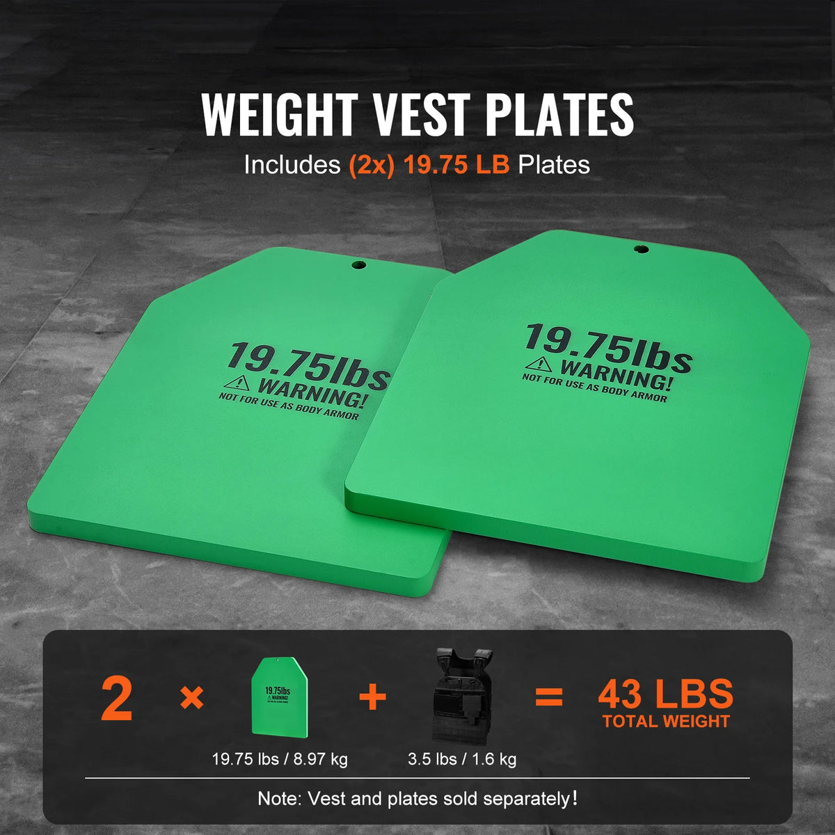 Premium Steel Weighted Vest Plates For Strength Training