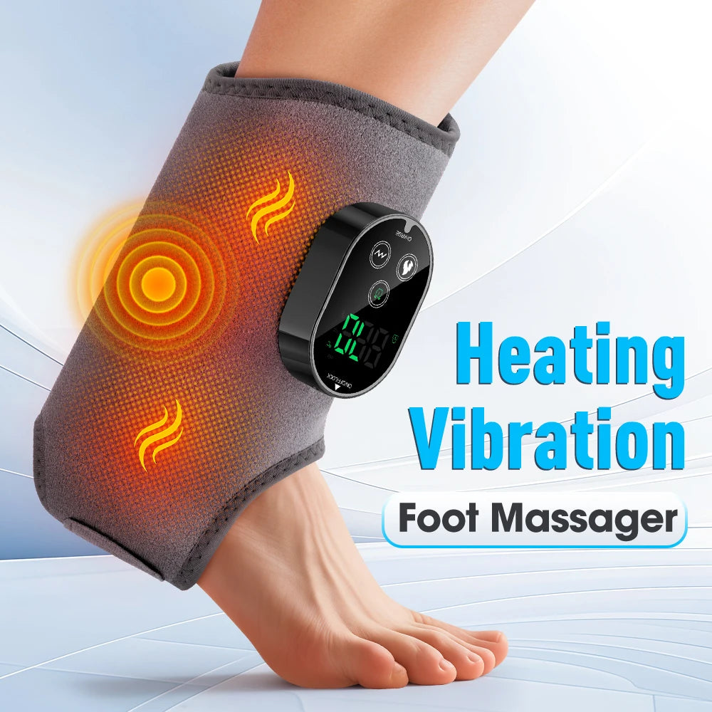 Hailicare Electric Foot And Ankle Massager Heating Vibration Support