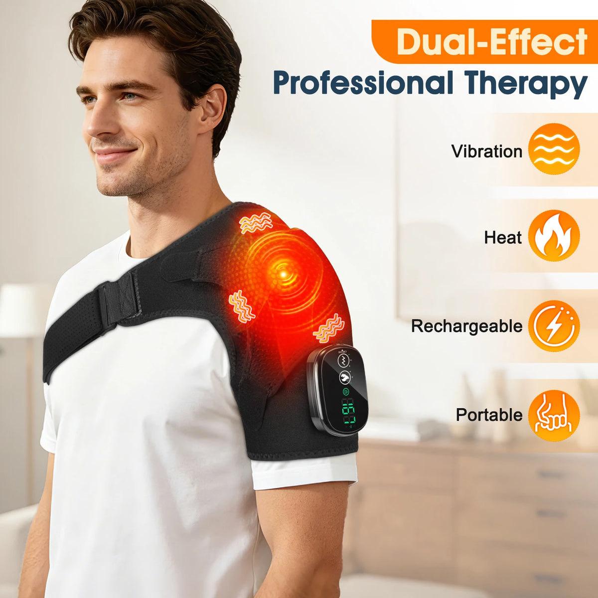 Hailicare Heated Shoulder Massage Machine With Vibration Therapy