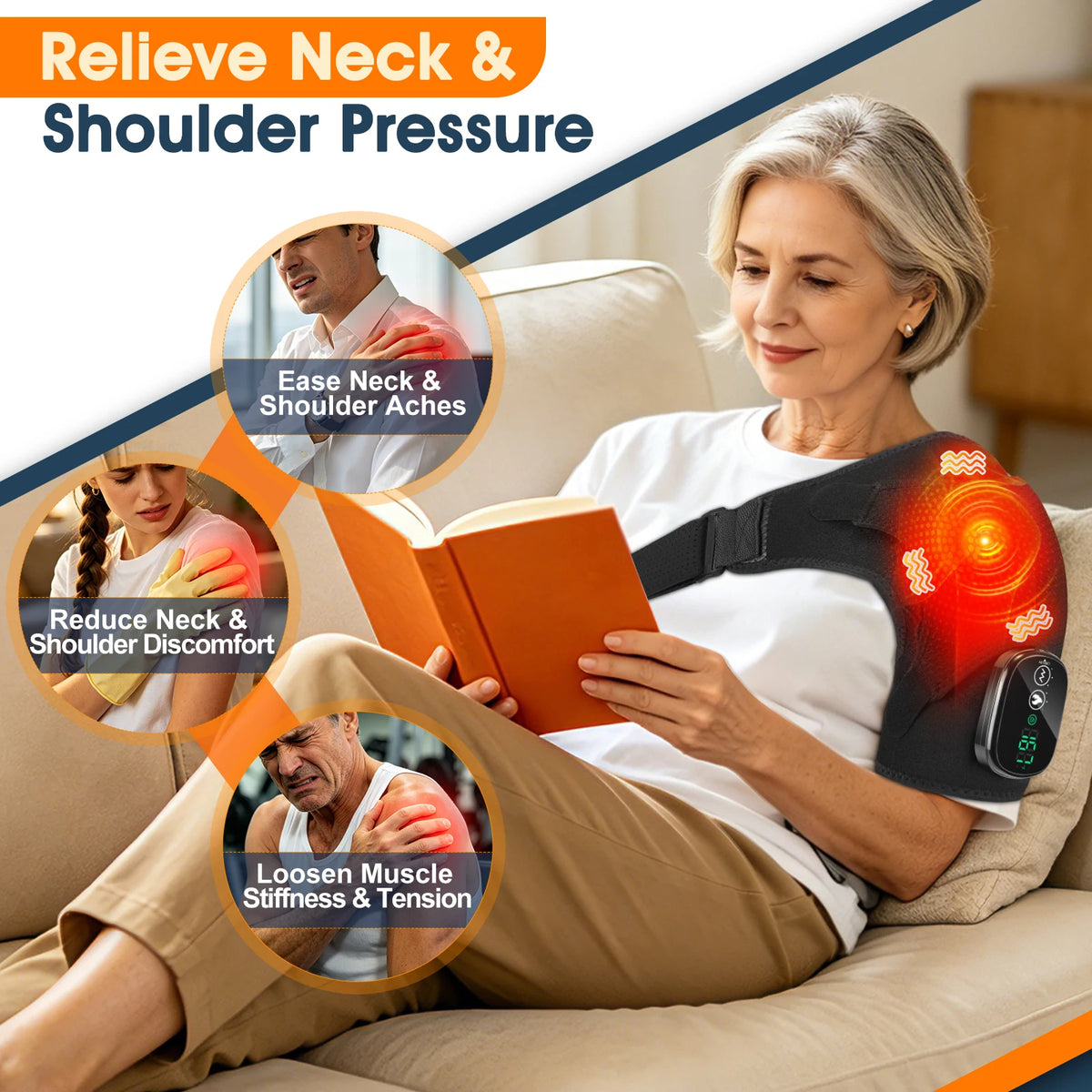 Hailicare Heated Shoulder Massage Machine With Vibration Therapy