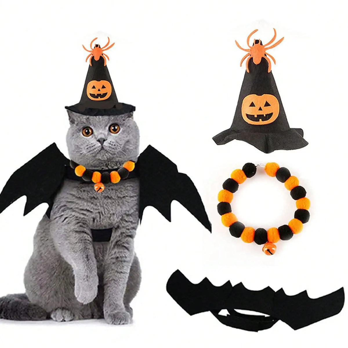 Halloween Pet Costume And Accessory Set For Pet Transformation Outfit