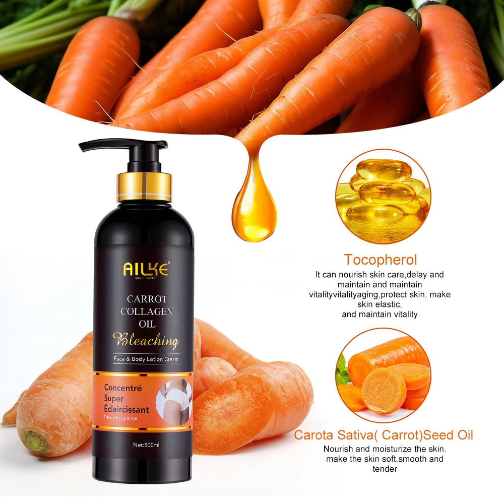 Ailke Whitening Body Lotion With Collagen And Natural Carrot Oil