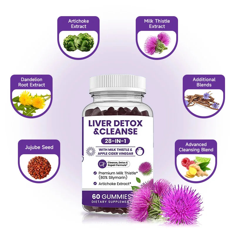 Milk Thistle Liver Detox Gummies Supporting Digestion And Metabolism
