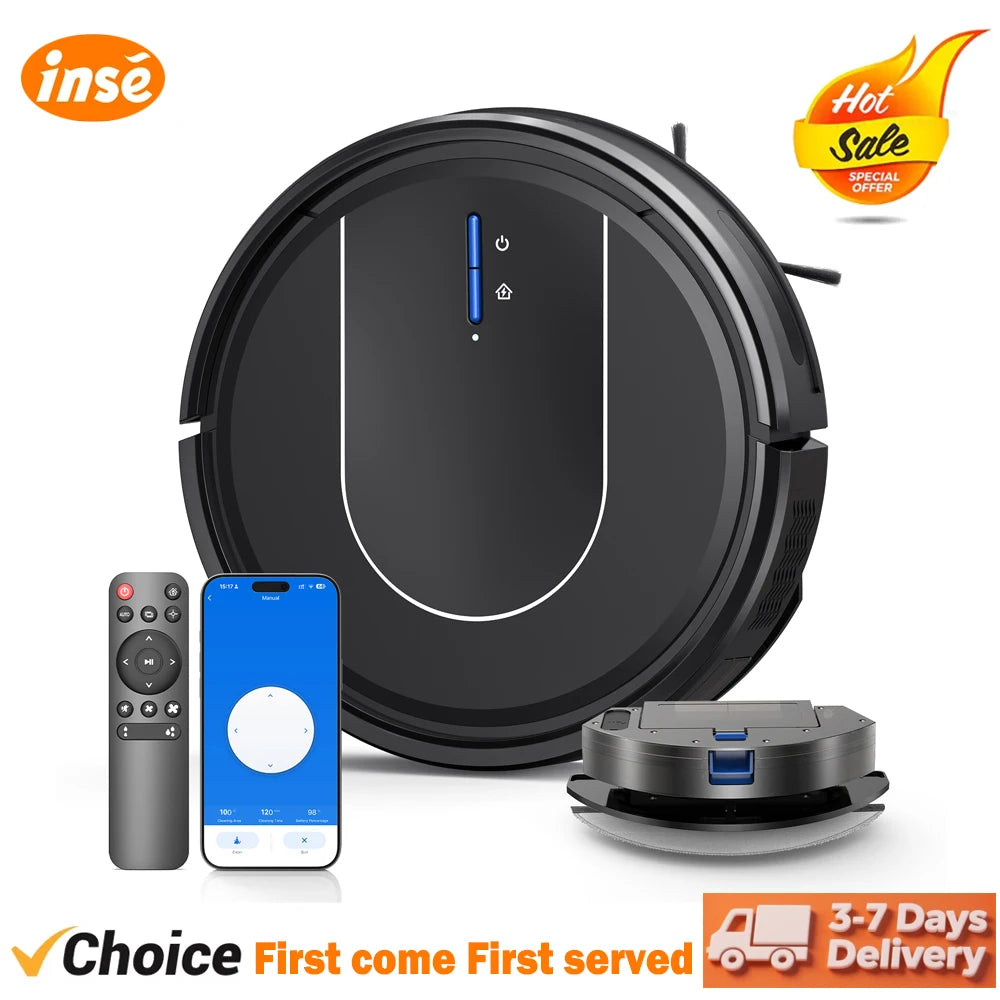 INSE 3 In 1 Robot Vacuum Cleaner With Powerful Suction