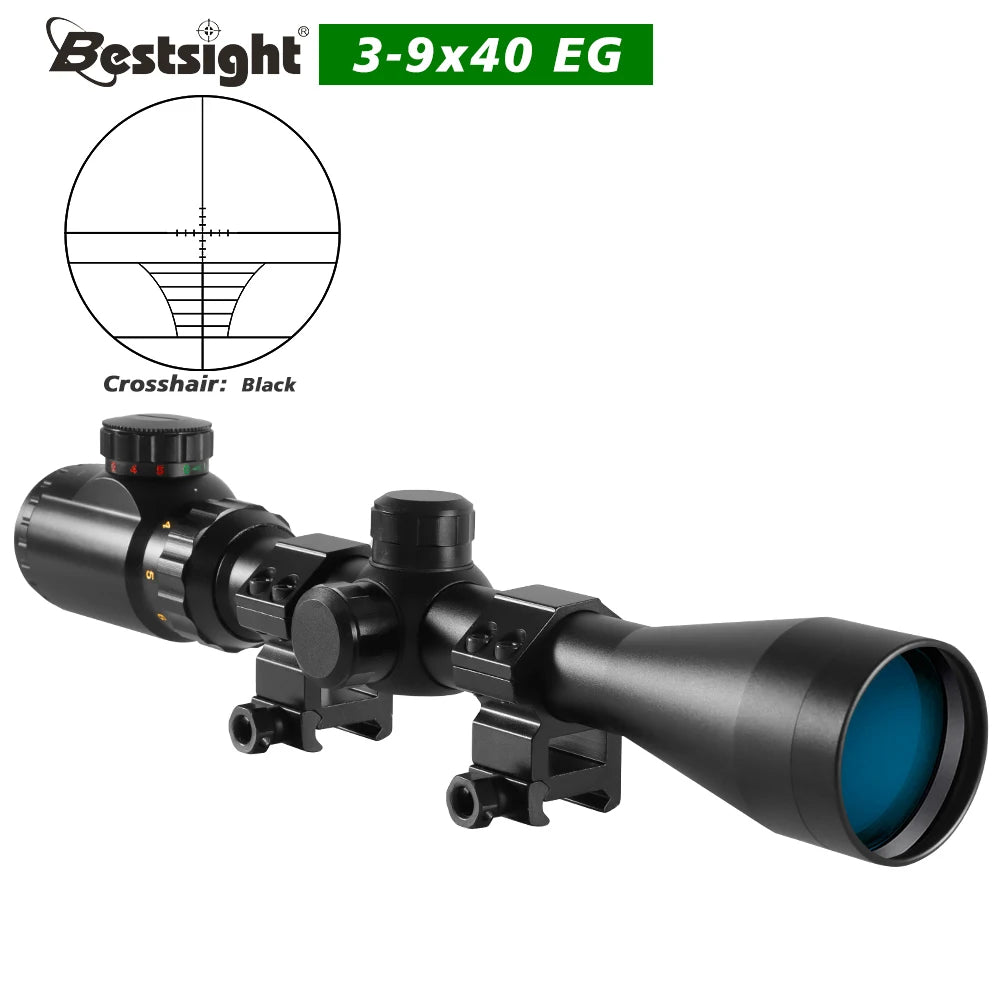 Nabila 3-9X40 Illuminated Hunting Rifle Scope With Mil Dot Reticle