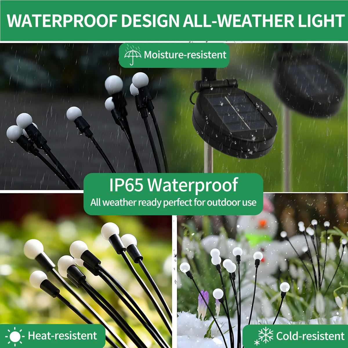 Solar LED Outdoor Garden Firefly Lights Decorative Landscape Fixtures