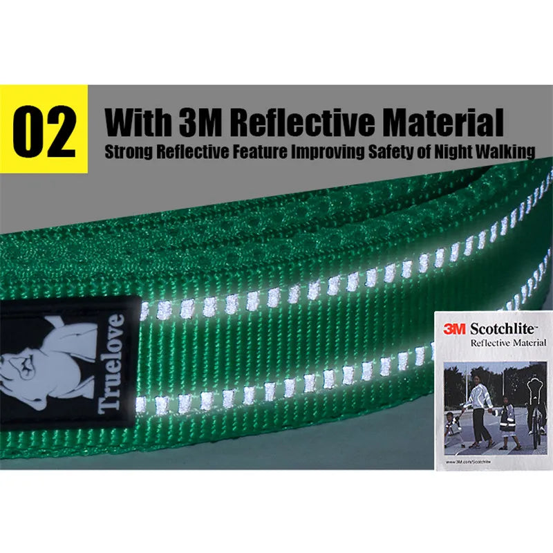 Truelove Reflective Nylon Padded Soft Pet Dog Leash