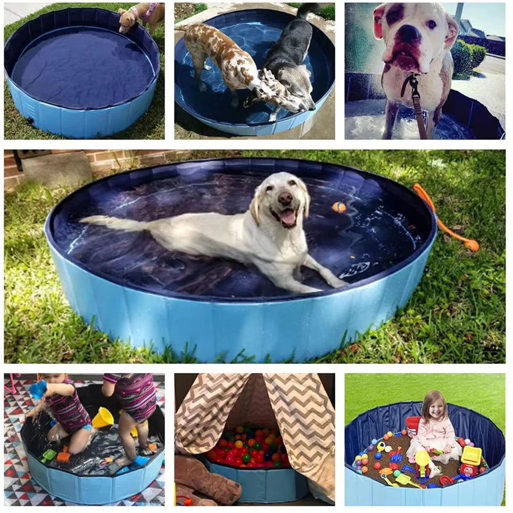 Foldable Waterproof Dog Swimming Pool With Metal Frame