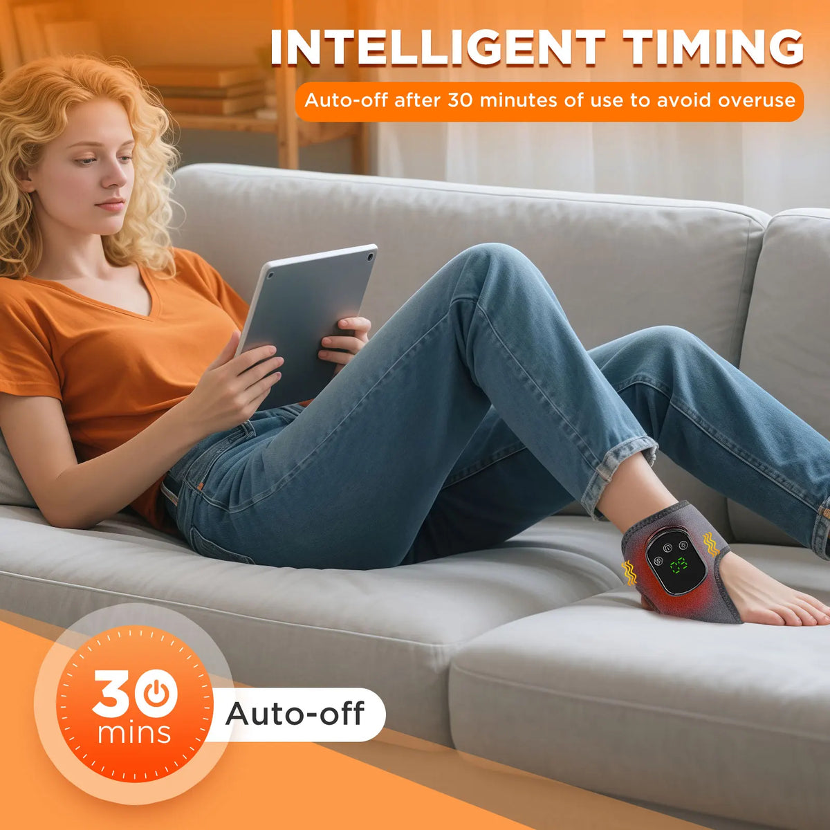 Hailicare Wireless Heating Ankle Brace For Foot Pain And Massage