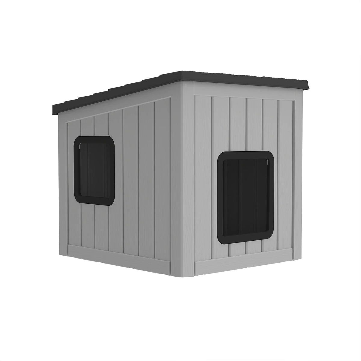 Waterproof Plastic Outdoor Pet Cabin With Sloped Roof
