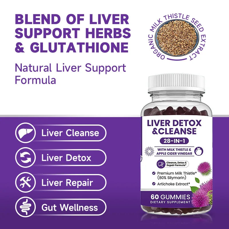 Milk Thistle Liver Detox Gummies Supporting Digestion And Metabolism
