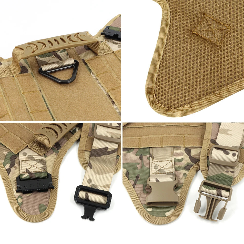 Tactical Nylon Dog Harness And Leash Set For Active Pets