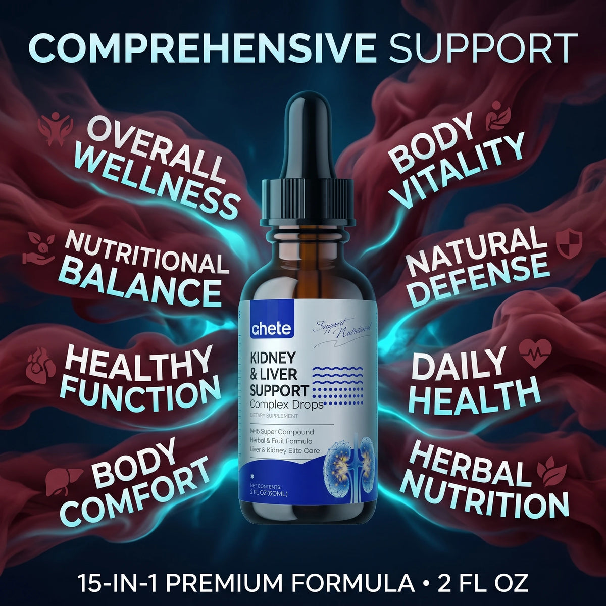 Ahete Kidney And Liver Support Complex Drops Supplement