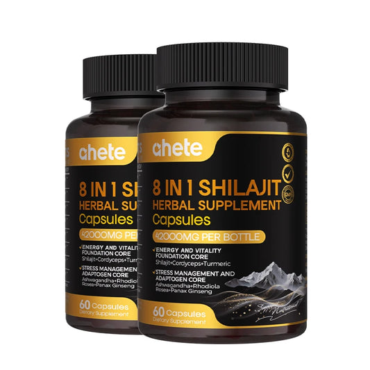 Ahete Shilajit Capsules With Indian Ginseng Rhodiola And Cordyceps