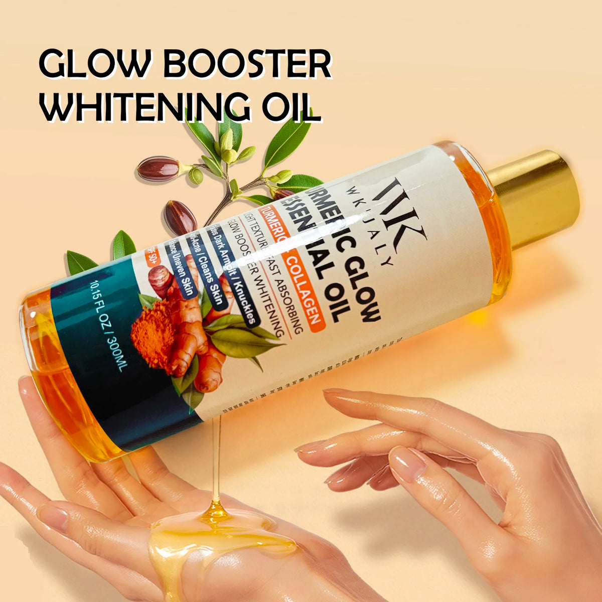 Wk Jaly Turmeric Body Oil For Brightening And Acne Care