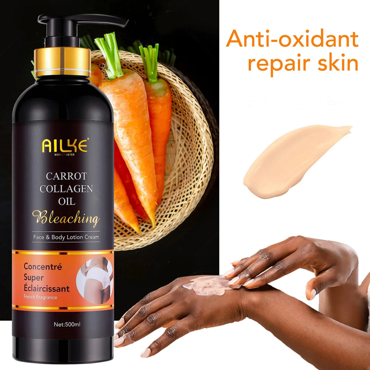 Ailke Whitening Body Lotion With Collagen And Natural Carrot Oil