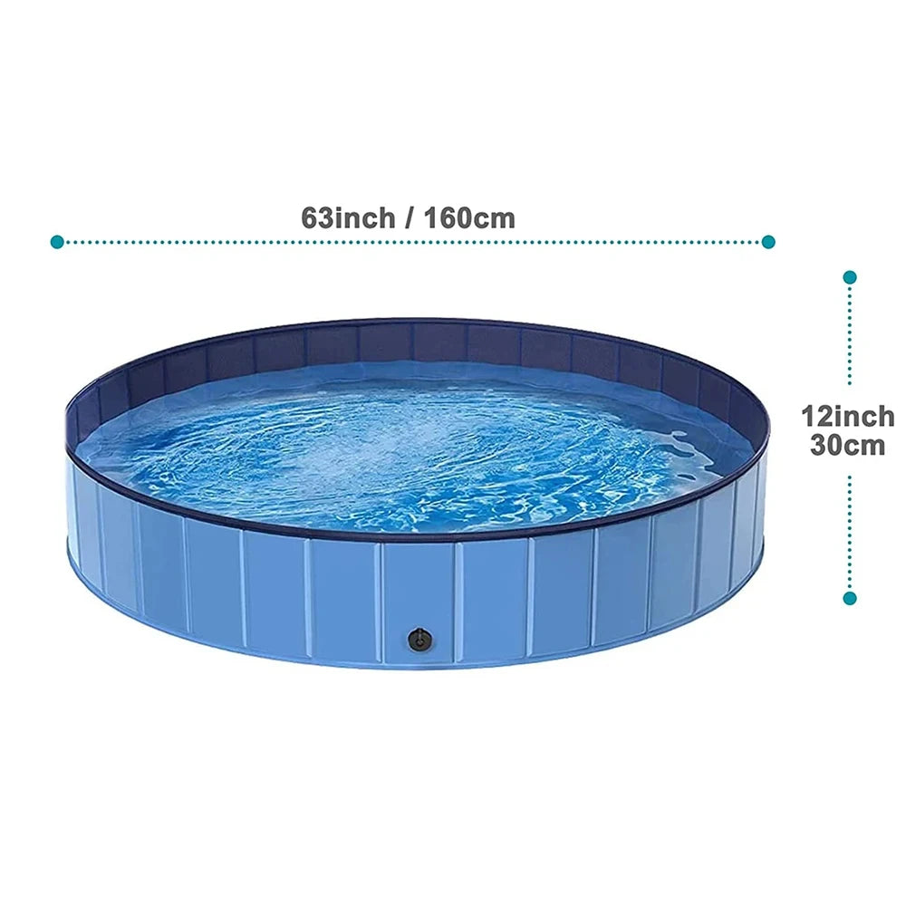 Foldable Waterproof Dog Swimming Pool With Metal Frame