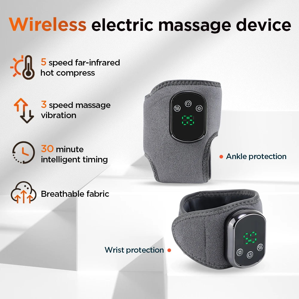 Hailicare Rechargeable Heated Ankle Brace With Vibration Massage