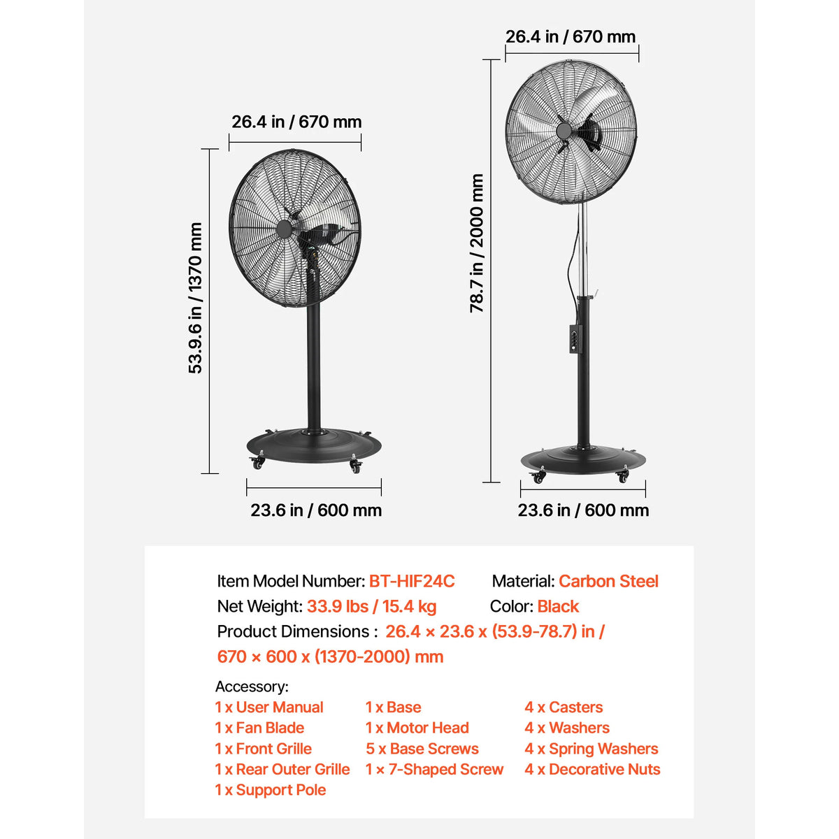 SucceBuy High Velocity Pedestal Fan With Three Speed Settings