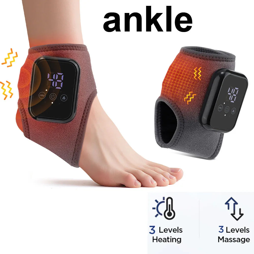 Hailicare Wireless Heating Ankle Brace For Foot Pain And Massage