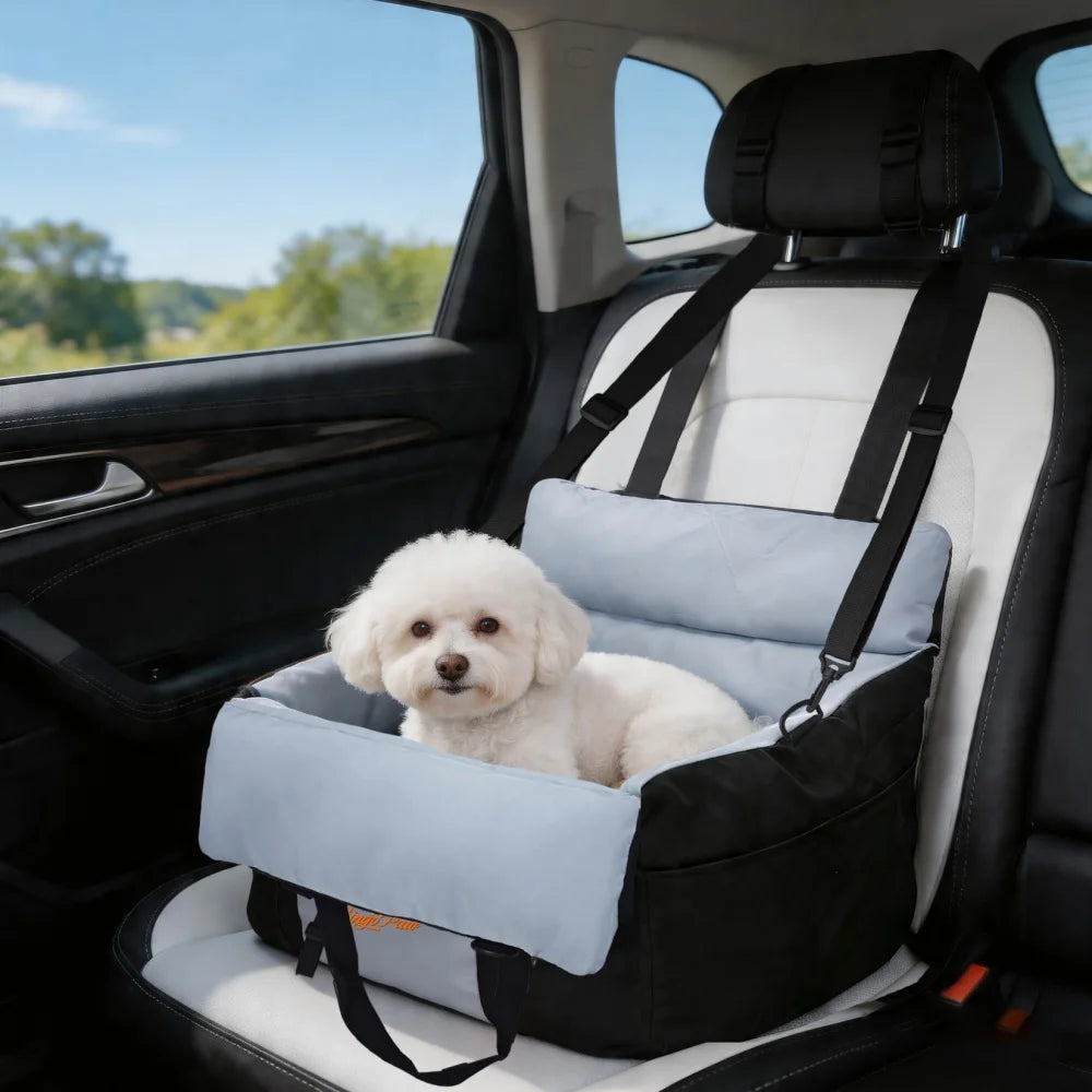 Borwart Portable Dog Car Booster Seat With Safety Strap