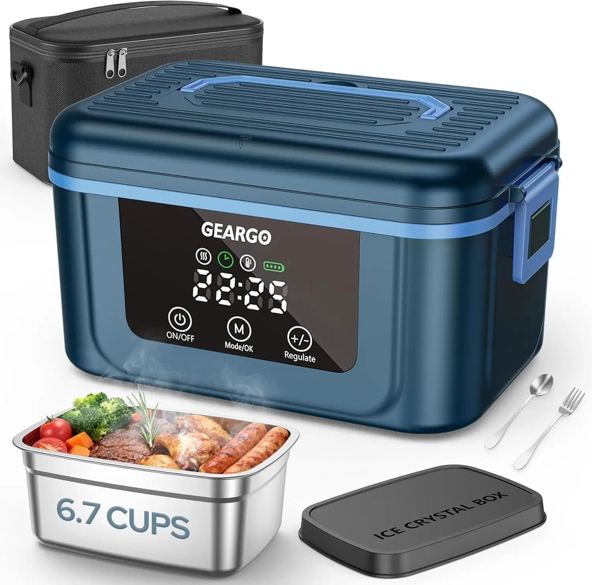 Rechargeable Cordless Electric Heated Lunch Box With Thermal Insulation