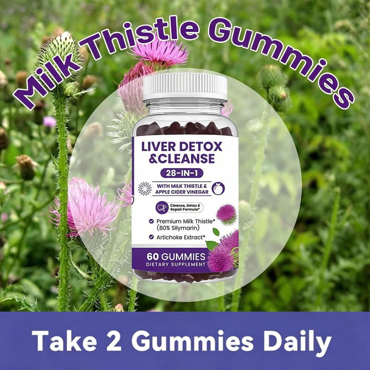 Milk Thistle Liver Detox Gummies Supporting Digestion And Metabolism
