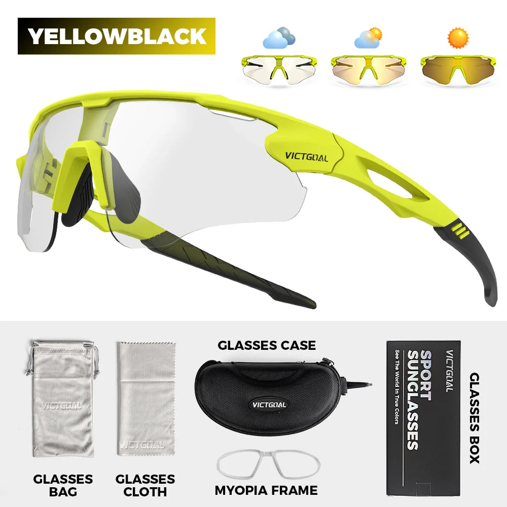 Victgoal Photochromic Cycling Sunglasses UV400 TR-90 Sports Protection Eyewear