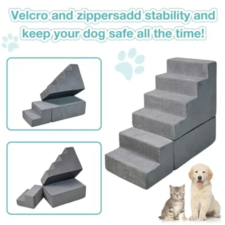 Durable Dog Stairs For Small Pets And Elevated Beds