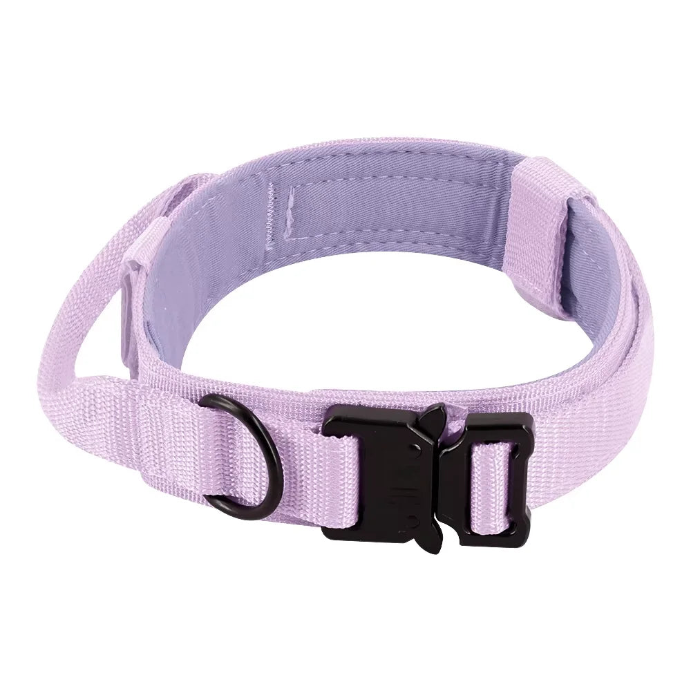 Adjustable Nylon Dog Collar And Leash Set With Quick Release Buckle