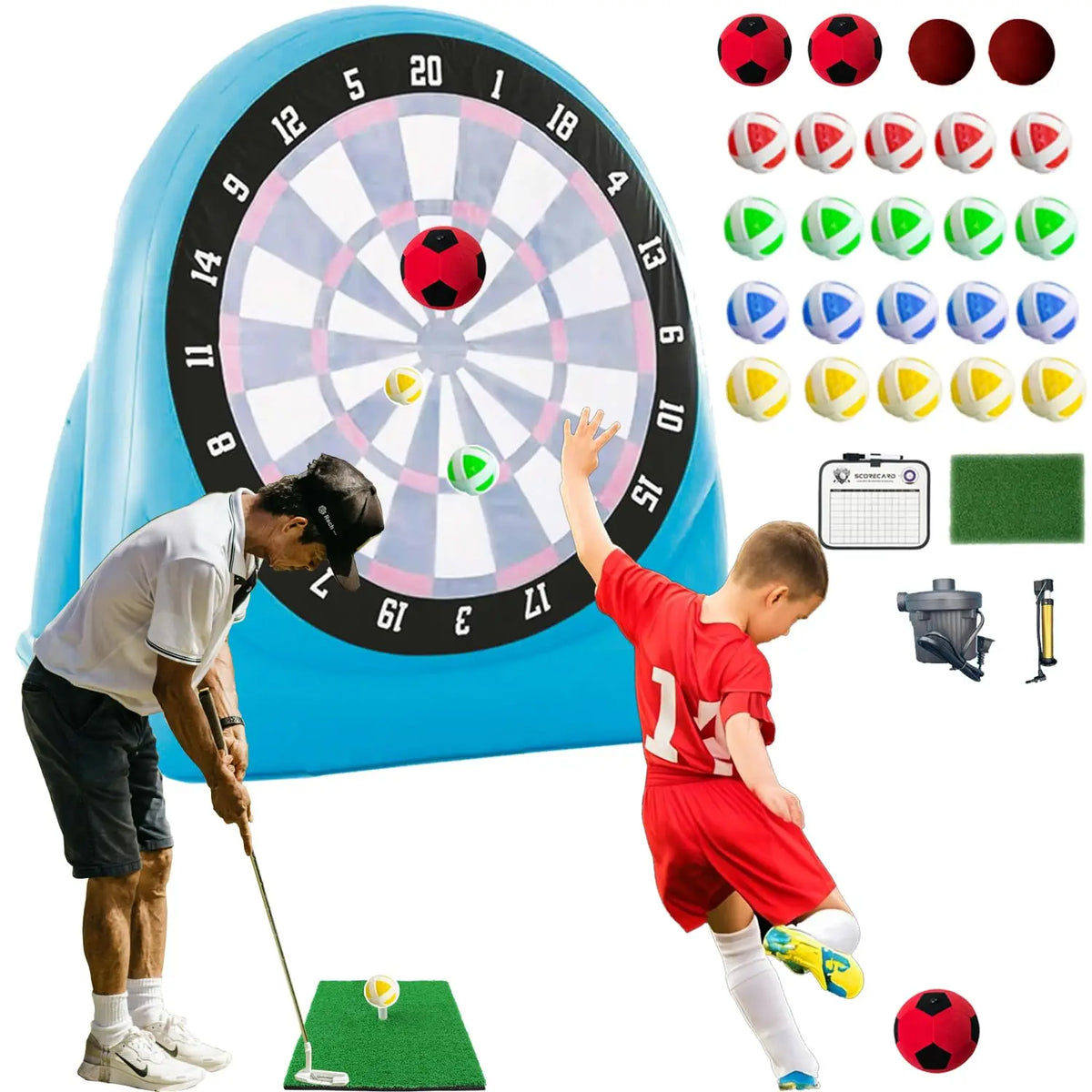 Aeor Inflatable Kick Dart Game Outdoor Soccer Carnival