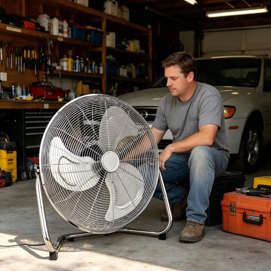XMSJ Commercial Industrial Fan With 3 Speed Settings And Oscillation