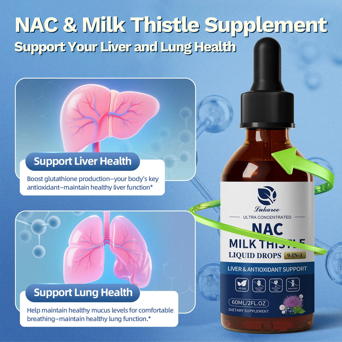 Beworths NAC Supplement With Milk Thistle And Selenium Antioxidant