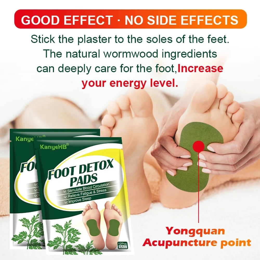Natural Herbal Wormwood Detox Foot Pads For Sleep Support